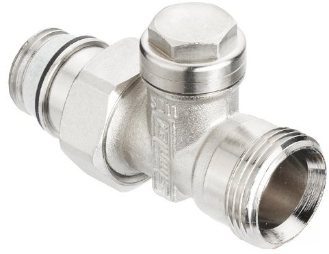 Heizkörper Rücklauf-Verschraubung, Durchgangsform, 1/2 Zoll x 3/4 Zoll AG