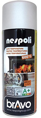Vernice Bombolette Spray, diversi modelli, 400 ml, di alta qualità, di MadeInNature® (Hautes températures 600°C Gris)