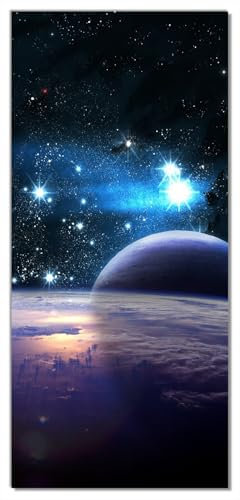 Wallario Selbstklebende Türtapete Planeten im Weltall - Türposter 100 x 220 cm Abwischbar, rückstandsfrei zu entfernen
