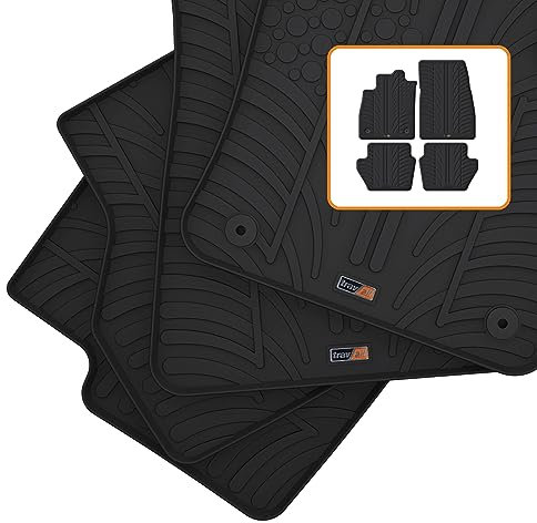 Travall Mats Gummifußmatten Kompatibel Mit Ford Fiesta 5 Türer Fleißheck (Ab 2017) Ford Puma (Ab 2019) TRM1324 - Allwettermatten Nach Maß Fussmatten Set