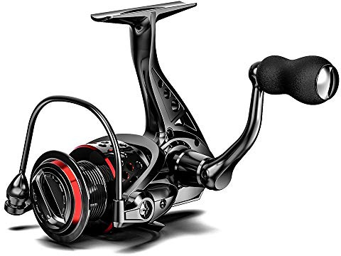 Ashconfish Mulinello da pesca, rapporto di trasmissione 5.0: 1, 7+ 1 BB in acciaio Vieni con linea intrecciata da 100 M, forza di frenata massima di 17.6 libbre