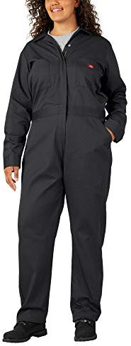 Dickies Damen Langärmeliger Overall Arbeitsschutzanzug, Schwarz, Einheitsgröße