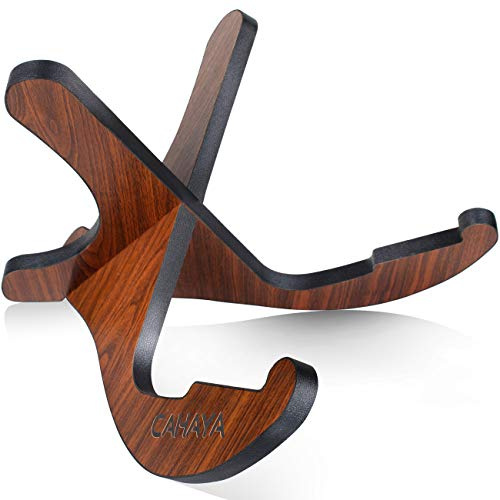 CAHAYA Guitar Stand Wood Universal Folding Floor Guitar Holder X-Frame