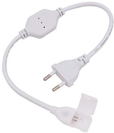 XUNATA Tiras LED 220V, SMD 2835 120LEDs/m, IP67 Impermeable, Tiras LED Luz Blanca para Escalera Techo Cable Cocina Retroiluminación (Cable de Alimentación, Blanco)