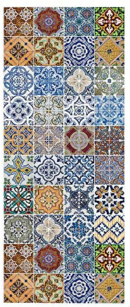 Carta Parati Porta 3D Marocco PVC impermeabile autoadesivo Murales porte stickers porta adesivi per porte interne bagno della cucina 77x200cm