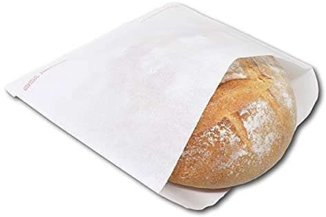EPOSGEAR 1,000 Pack White Thank You Greaseproof Paper Bags - Ideal for Cakes, Pastries, Sandwiches, Baguettes, Cookies, Baked Goods etc (10 x 10)
