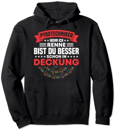 Pyrotechnik Besser In Deckung Silvester Feuerwerk Pullover Hoodie