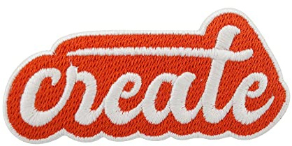 Finally Home Oranger Create Patch zum Aufbügeln | Spruch Patches, Retro Bügelbild, Vintage Bügelpatches, Hippie Aufbügler, Flicken, Aufnäher