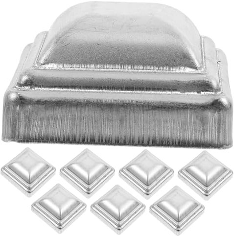 DOITOOL 20pcs Replacement Fence Post Caps 5x5cm Metal Square Covers for Wooden Posts Simple Installation for Guardrail and Barriers