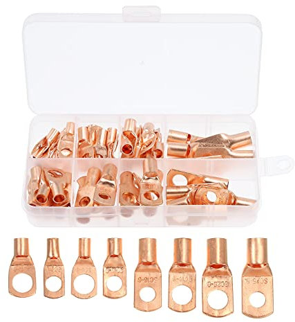 sourcing map Electrical Connectors 60PCS Crimp Cable Terminal Wire Terminals Lug Set for Home Automotive Boat Truck Workshop Wiring S-C6-S-C25 1Set