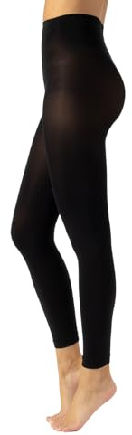 CALZITALY Blickdichte Leggings, Leggings aus Mikrofaser, Strumpfhose ohne Füße 80 DEN | S, M, L, XL, XXL, 3XL, 4XL | Made in Italy