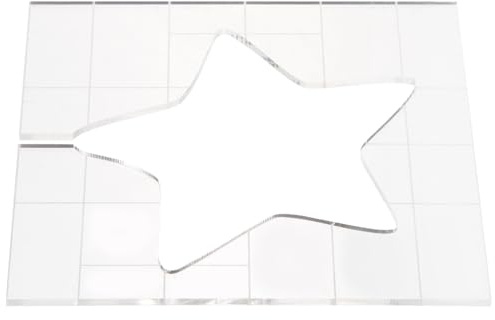 NUOBESTY Sterne Acryl-Schablone für Patchwork und Quilten, 10x9.3 cm, Transparent, für DIY Nähvorlagen, Perfekt für Heimdekoration & Nähhobbys, Geeignet für Anfänger & Profis