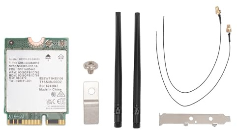 Elprico Adaptateur Réseau Tri-Bande 5800 Mbps, pour Ordinateur Portable M.2/NGFF, MU-MIMO Tri-Bande Bluetooth 5.4, Adaptateur Réseau Interne pour Ordinateur Portable, (Carte WiFi 7 avec