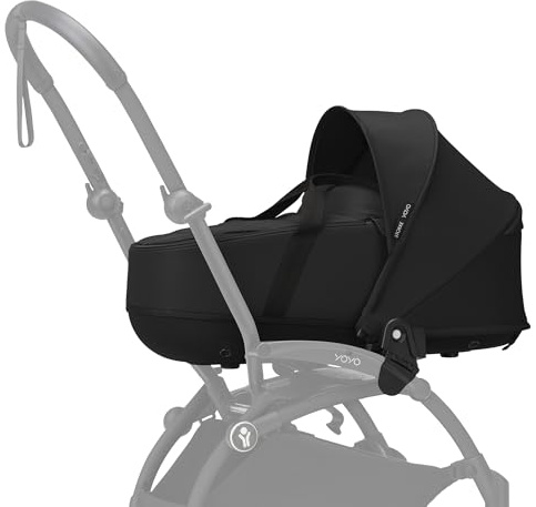 Stokke YOYO Liegewanne, Schwarz - Für Babys bis 6 Monate oder 9 kg - Enthält halbharte Schale, Doppelmatratze und Fußabdeckung - Erfordert YOYO-Rahmen (separat erhältlich)