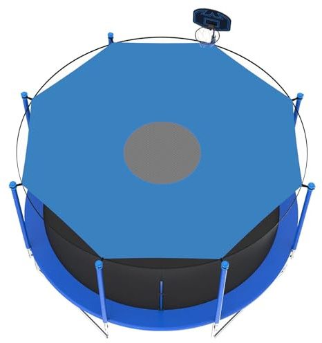 Trampolin Überdachung Abdeckung, Trampolin Sonnenschutz Sonnensegel, wasserdichte Anti-UV Trampolinschutz Abdeckplane, Für 6-polige (8 Fuß, 10 Fuß) Und 8-polige (12 Fuß, 14 Fuß) Trampoline