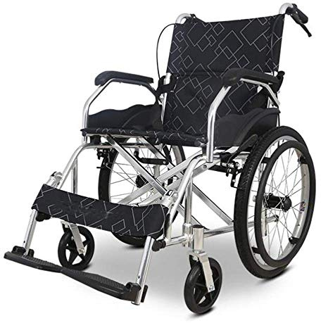 Silla de ruedas portátil de aluminio para ancianos/discapacitados, scooter de transporte de viaje de estilo propio, máquina de desplazamiento móvil ligera y cómoda