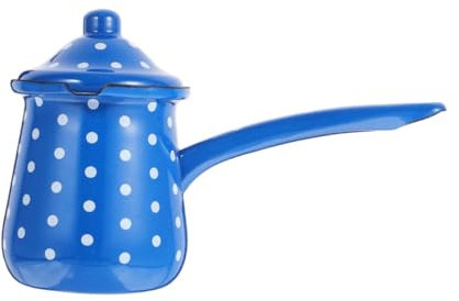 Cabilock Caffettiera Multifunzione in Smalto Manico Vintage, Bollitore Per Caffè Turco Resistente a Calore e Freddo, Contenitore Per Caffè Compatto Per Uso Domestico e Ufficio