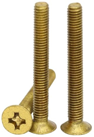 Vite a testa piatta svasata a croce con bullone in ottone M4, 20 pezzi, M4x30