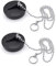 JZK 2 Piezas de Repuesto para tapón de Lavabo de baño de 41 mm, tapón de Drenaje, tapón de Drenaje para baño, Cocina, tapón de baño de Goma con Cadena de 40 cm para bañera, Negro