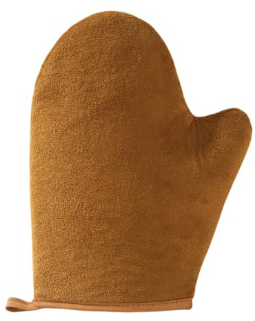 Guanto abbronzante – Applicatore autoabbronzante | Guanto per abbronzatura | Guanto riutilizzabile in microfibra per un'applicazione uniforme, mani macchiate, finitura marrone chiaro