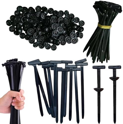 FiTspi 100 clips universales de nailon para bridas de cables, clip de soporte de nailon autoblocante resistente, sujetadores de remache de retención de parachoques, herramienta de bridas de plástico