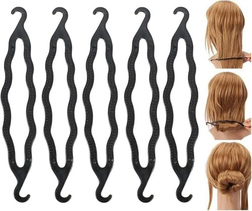 10 Stück Kunststoff-Haarknotenmacher, Twist-Former, Haar-Donuts, DIY-Haarstyling-Zubehör, Dutt- und Kronenformer, Haar-Accessoires, Dutt- und Kronenformer, 10 Stück