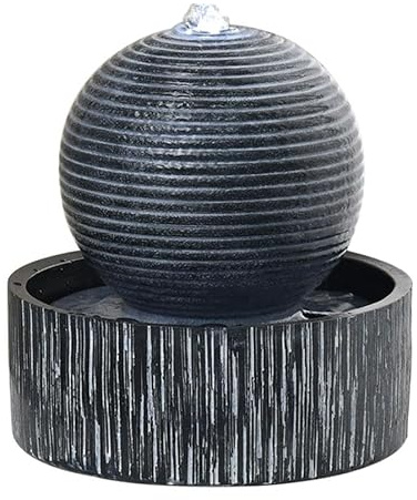 Luminexia Fountains,Fountain,Water Feature,Desktop Fountain,Indoor Fountains,Feng Shui Water Fountain,Ball Shaped,Ornament For Home Decor,Yoga,SPA Meditation