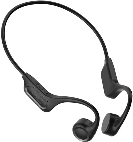 auvisio Kopfhörer wasserdicht: Knochenschall-Kopfhörer, Bluetooth 5.4, wasserfest, Open Ear, IP56 (Fitness, Jogging, iPhone)