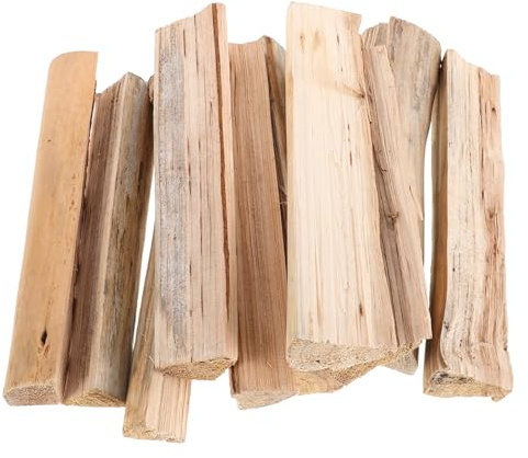 ABOOFAN 10 Bûches de Bois Dur Séchées au Four 22 Cm pour Foyer Extérieur, Cuisson au Feu de Camp et Four à Pizza, Bois de Chauffage Naturel pour Barbecue et Fumage