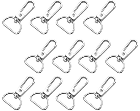 jojofuny 20 Hebillas de Langosta de Aleación 2 Cm, Cierres para Llaveros y Bolsos, Suministro DIY para Manualidades, Mosquetón Resorte para Proyectos y Cordones, Pack 20 Piezas