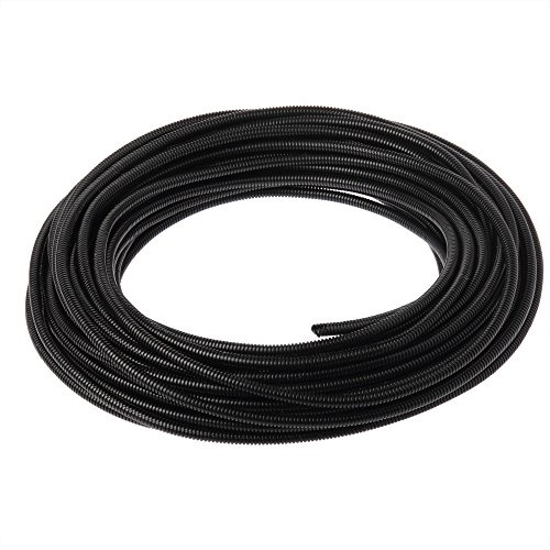 Panduit CLT25F-C20 Slit Wall Corrugated Loom Tubing, Black