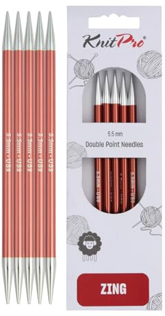 KnitPro Zing Nadelspiele 8 (20cm) | 5.5mm