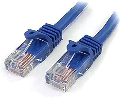 StarTech 5m Cat5e Snagless Ethernet Cable, PoE, Blue (45PAT5MBL) | Gold-plated RJ45, Patch Cable, Ethernet Cord, 5Gbps speeds, 24AWG copper, UTP