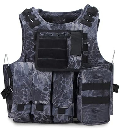 QMFIVE MOLLE RRV överfallsväst med väska/traning skyddande säkerhetsväst för taktisk jakt airsoft utomhus