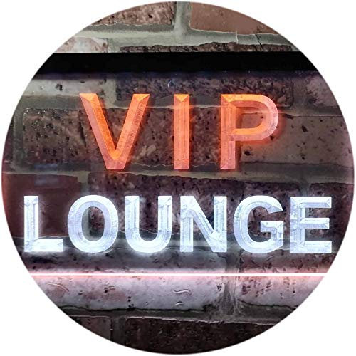 ADVPRO VIP Lounge Bar Beer Club Pub Man Cave Dual Color LED Barlicht Neonlicht Lichtwerbung Neon Sign Weiß & Orange 300 x 210mm st6s32-j0691-wo