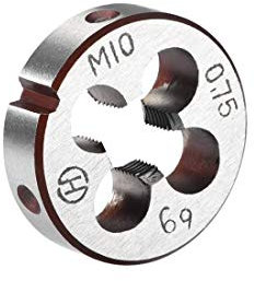 sourcing map M10 x 0,75 Filière Filetage Droite Main Métrique Machine HSS Acier Haut Vitesse