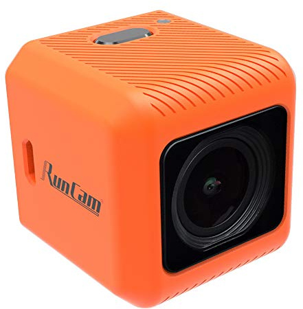 RunCam 5 Orange 56g Ultra-Light 4K 30fps 2.7K 60fps HD Camera, Small Cube HD Cam for Airsoft Motorcycle Bike Helmet Compatible with Session Caddx Orca Mount Support EIS