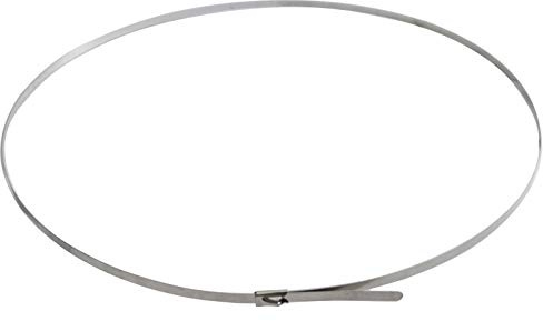 AERZETIX - Satz von 10 Metall-Kabelbinder - Edelstahl säurebeständig - 4.6mm x 1000mm - Silber