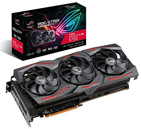 ASUS ROG Strix Radeon RX 5700 OC Edition 8GB GDDR6 - Tarjeta gráfica (Ventiladores Axial-Tech, tecnología Auto-Extreme, Super Alloy Power II, MAX Contact, Fan Connect II, Aura Sync, GPU Tweak II)