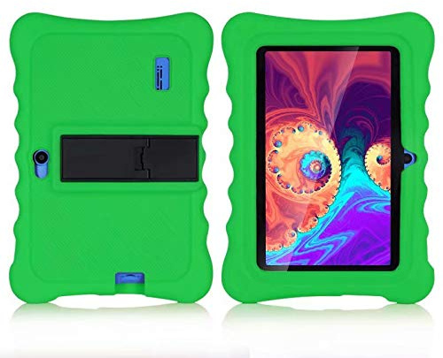 AKNICI 7 Inch Stand Silicone Case for Dragon Touch 7 Inch Tablet/Haehne 7 Inch / Q88 Tablet/JINYJIA 7 Inch/YUNTAB 7 Inch/Fenghong Q88H / RUNYA 7 Inch/ASHATA 7 Inch Tablet - Green