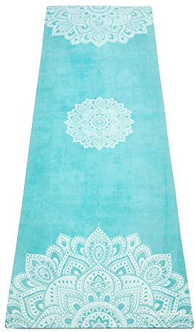 Yoga Design Lab Combo Yogamatte | rutschfest, Matte/Handtuch, Guter Halt bei viel Schweiß, Naturkautschuk | mit Tragegurt