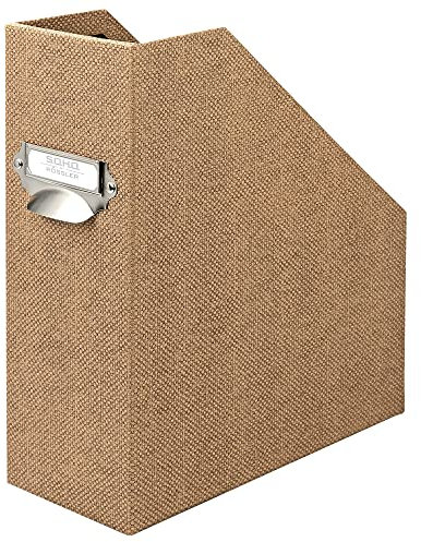 Rössler SOHO Stehsammler A4 | Stehsammler Pappe aus stabilem Karton | Büro Organizer | Schreibtisch Organizer | Zeitschriftenhalter | 315 x 260 x 115 mm | 1 Stück | Farbe: Braun | Haselnuss