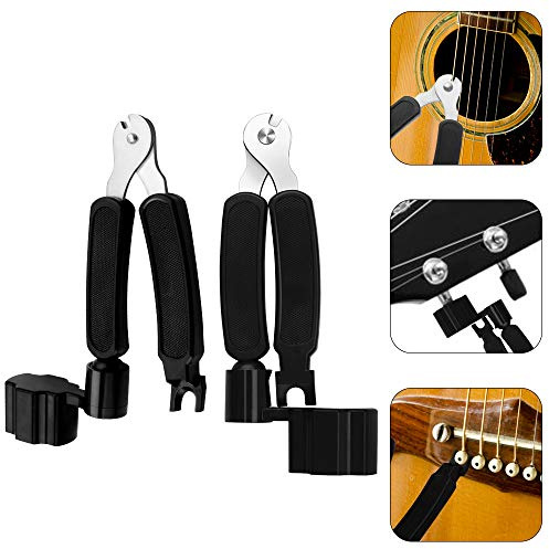 Fumanduo 2 Stück Profi Gitarren Saitenkurbel 3 in 1 Gitarre String winder mit Saitenkurbel Saitenschneider, Saiten-Pin-Abzieher Repair Tool für Westerngitarre Akustikgitarre Konzertgitarre E-Gitarre