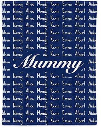 MissChic Personalisierte Decke,Personalisiertes Geschenk,150x200 Kuscheldecke Personalisiert Flauschig,Kuscheldecke mit Namen für Frauen,Damen,Herren,Freundin,Mutter,Schwester