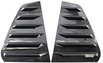 Auto Frontspoiler Für Golf 7 Für Golf 7.5 MK7/7.5 GTI GTD R Modelle 2 STÜCKE Auto Heckscheibenjalousie Abdeckung Trim Fensterlamellen Seitenschlitz Trim Front Stoßstangen-Spoilerlippe (Farbe : Black