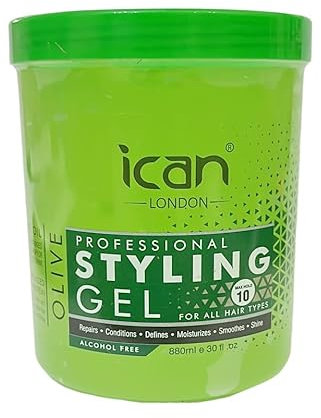 ICAN London Alcohol Free Olive Oil Styling Gel 880ml