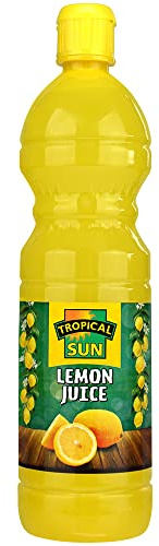 Tropical Sun 100% Pure Lemon Juice 350ml (Pack of 1), Fresh Lemon Juice for Margaritas, Cocktails, Cooking, Drinks, Sauces, Baking, Salad, Dressings, Long Shelf Life Kitchen Essential