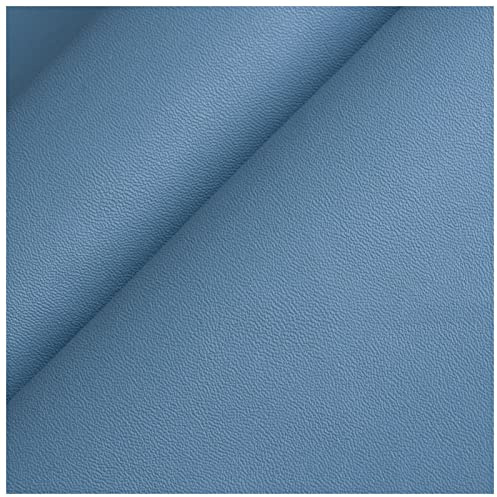 AITAF Kunstleder Meterware Blau Bezugsstoff Möbelstoff Lederimitat Stoffe Lederstoffe Kunstleder Vinyl PU Kunstleder Vintage Für Sofakissen, Möbelstücke, Stühle Beziehen, Taschen(Blue2)