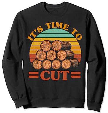 Forest Father Wood Splitter with Axe in the Forest and Chainsaw Sweatshirt