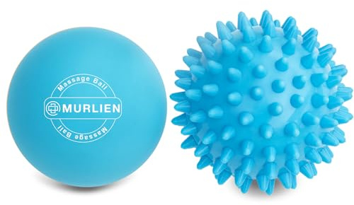 MURLIEN Set di palline da massaggio, con punte e palla lacrosse per massaggio del corpo, sollievo muscolare, tessuto profondo, rilascio miofasciale, massaggiatore per collo, spalle, schiena, piedi o
